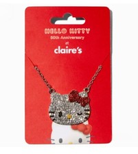 Hello Kitty 50th Anniversary Claire's Exclusive Pave Pendant Necklace