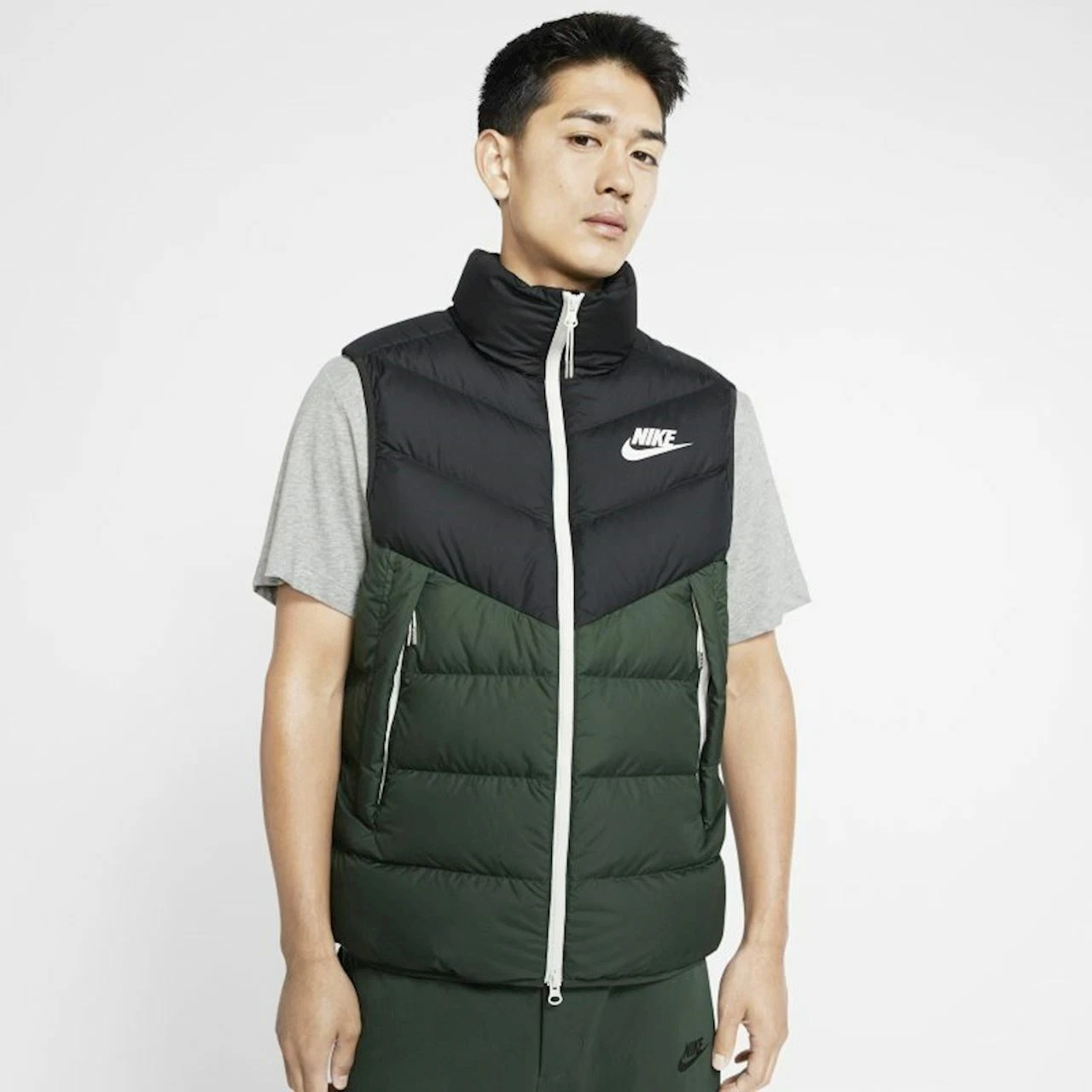 Nike Sportswear Windrunner Gilet Puffer Jacket 928859 045 Black/green Size S_XL
