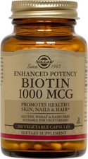 Solgar Biotin 1000mcg 100 Vegetable Capsules