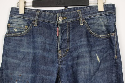 DSQUARED2 Blue Wash Stretch Denim Skinny Distressed Jeans IT 
