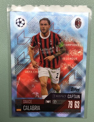 Topps Match Attax 24/25 Champions League Crystal Parallel Blue CAPTAIN Calabria