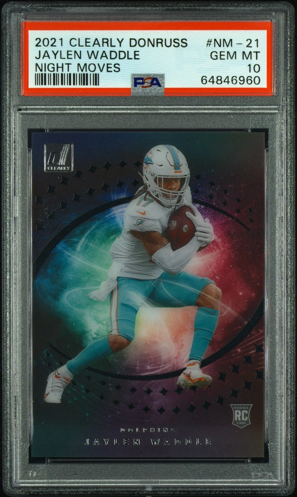 Jaylen Waddle Panini Clearly Donruss Night Moves #NM21 Base