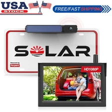 Foxpark Solar 3 Wireless Backup Camera 5" HD 1080P Monitor Car Rear View Systems