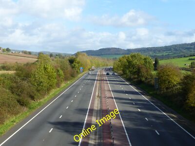 Photo 6x4 The A40 from bridge at Wonastow Jingle Street  c2014