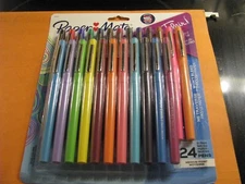 Brand New - Paper Mate Flair Felt Tip Pens, Medium Point,  24 Assorted Colors