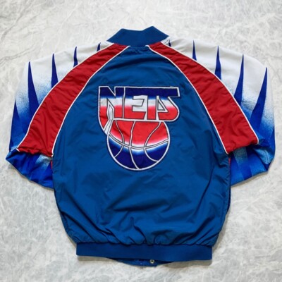 VTG 90s NBA New Jersey NETS CHAMPION NYLON ZIP JACKET SIZE S | eBay