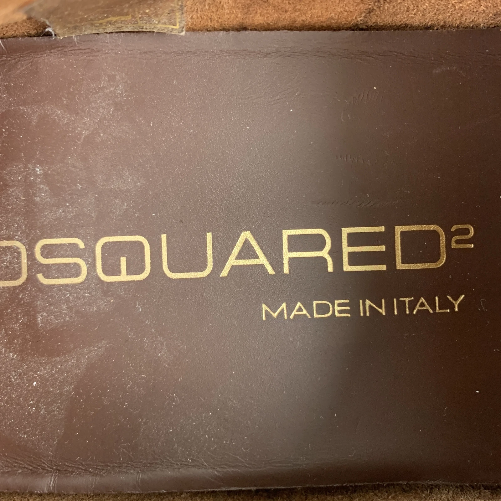 Scarpe mocassini DSQUARED2 taglia 10 in pelle marrone suola driver