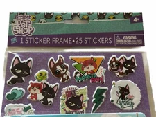 NEW Littlest Pet Shop Stickers Puffy Special Hasbro America Greetings w/Frame