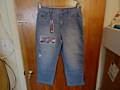'' NWT '' Gloria Vanderbilt Size 4 Amanda Heritage Fit Classic Rise Capris Missy