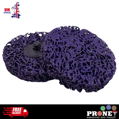 PRONET ABRASIVES 75mm 3" Quick Change Roloc Strip Discs - Rust Removal Poly Strip Disc x10