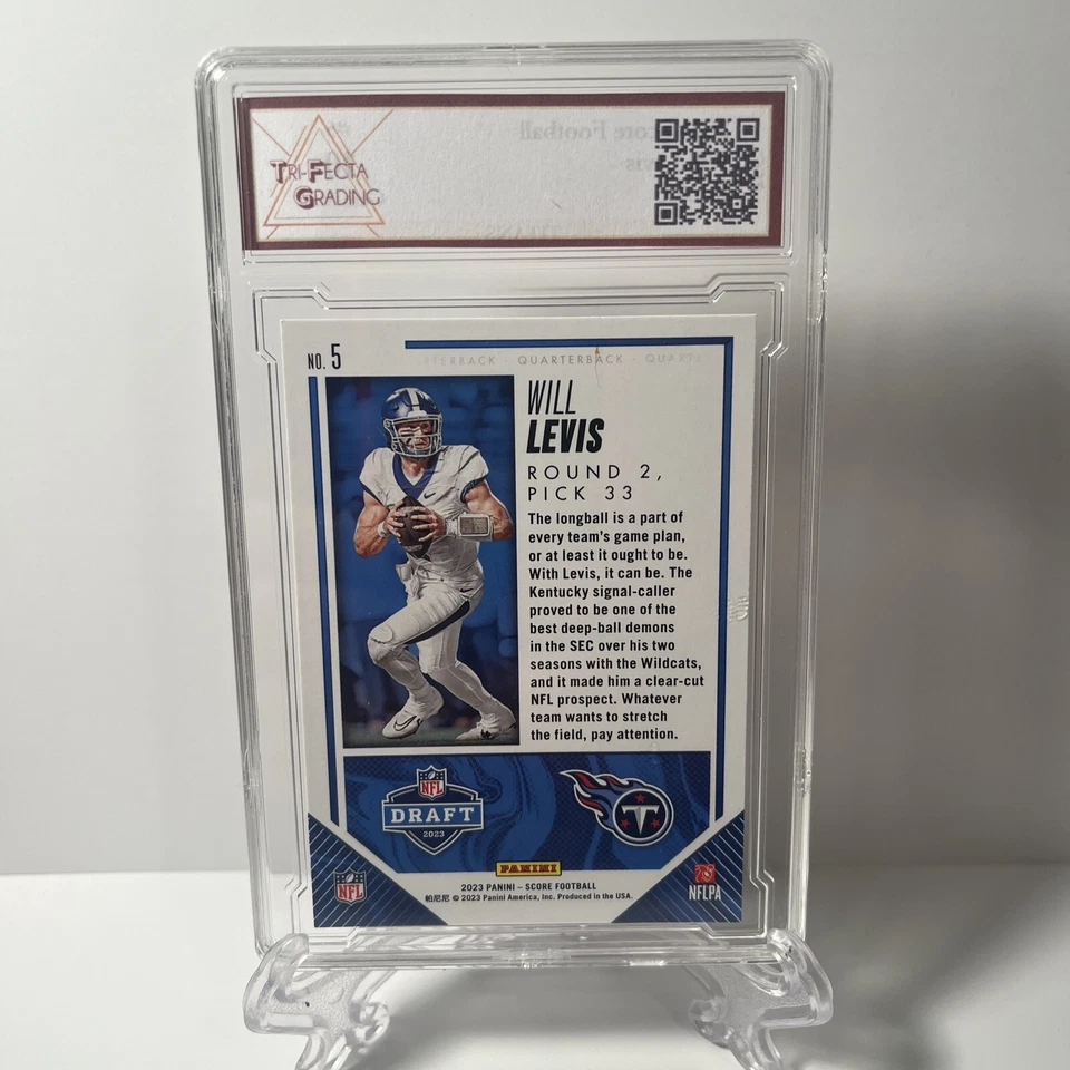 2023 Score Football Will Levis RC #5 GEM MINT 10 - Image 2 of 2