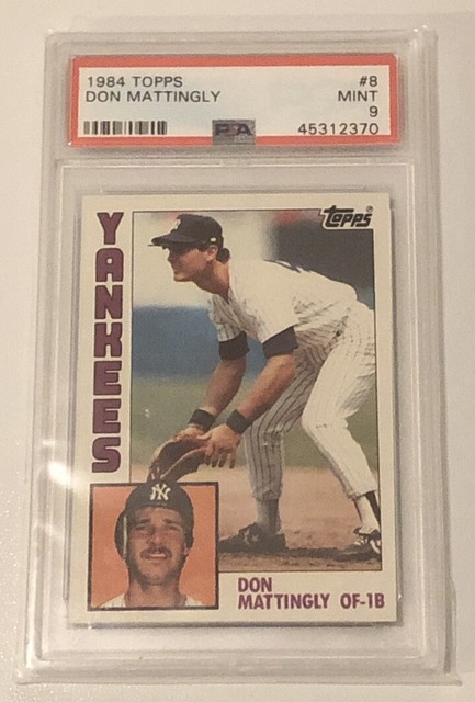 1984 Topps Don Mattingly 8 Rookie Card PSA 9 New York Yankees EBay 1984 topps don mattingly 8 rookie card psa 9 new york yankees ebay