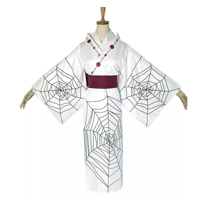 Demon Slayer Kimetsu no Yaiba White Spider Oni Ayaki Rui Cosplay Costume  Outfitt