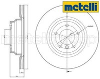 2X Bremsscheibe Metelli 23-0872C 2 Bremsscheiben Vorderachse Vorne FüR BMW