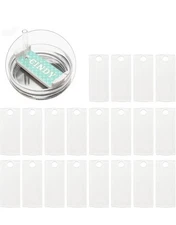 PYD Life 20 PCS Sublimation Acrylic Name Plates Blanks 3" x 1.25" for Stanley