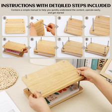 Book Press  7.9  X11.6  Wooden Book Binding Press Bookbinding Kit Portable and ...