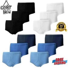 12 Pairs 6 , 3 Men's Y-Fronts Underpants, 100 Pure Cotton Underwear, S L XL 5XL