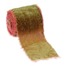 Cinnamon Velvet Ribbon, 3 Inch x 3 Yards Frayed Velvet Ribbon