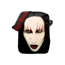 Rocksax Crossbody Bag Marilyn Manson Red Lips Messenger Bag 21cm x 16cm x 5.5cm 