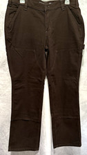 Carhartt Women s BN2323-W Rugged Flex Loose Fit Double Knee Pants NWT Brown 12S