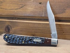 Vintage 1995 Case Trapper Knife jigged unused  61048 ss