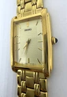 Seiko Watch Men’s Vintage – Gold Rectangular Quartz, Bracelet Style