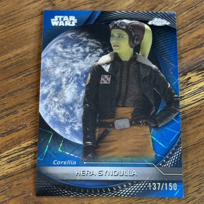 Hera Syndulla 2025 Topps Star Wars Hyperspace BLUE LAZER 137/150 Refractor #20