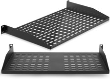 2-Pc 1U Server Rack Shelf, Vented Shelves for Good Air Circulation, Cantilever M