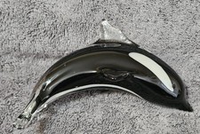 Glass Orca Paperweight Sculpture Art Glass Killer Whale Marine Beach Ocean Art