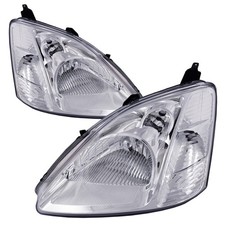 Fits 2002-2003 Honda Civic Si Hatch Headlights Set Ho2518103 Ho2519103 Halogen