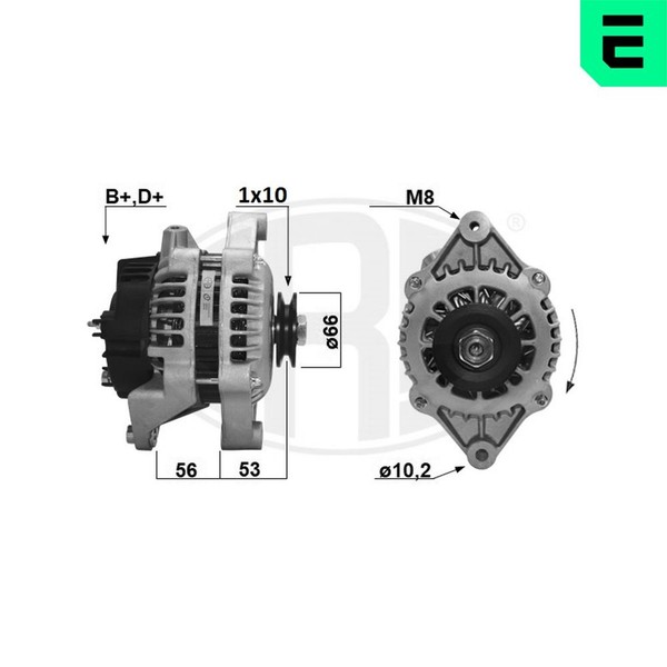 ERA Lichtmaschine Generator Lima 211001A 14V FüR Opel Astra T92 Caravan CC J89-image