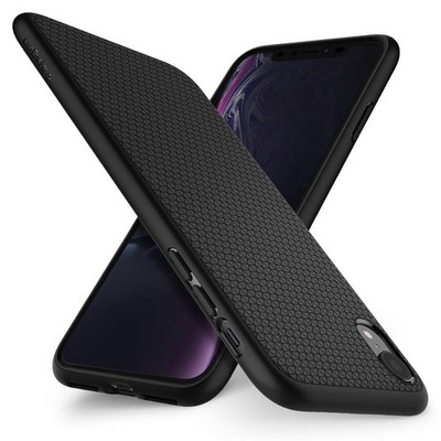 Spigen Liquid Air Hülle für iPhone Xr Schwarz