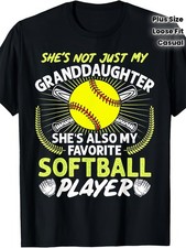 Men'S Large Graphic T-Shirt - Funny Granddaughter & Softball Design - Heavywei