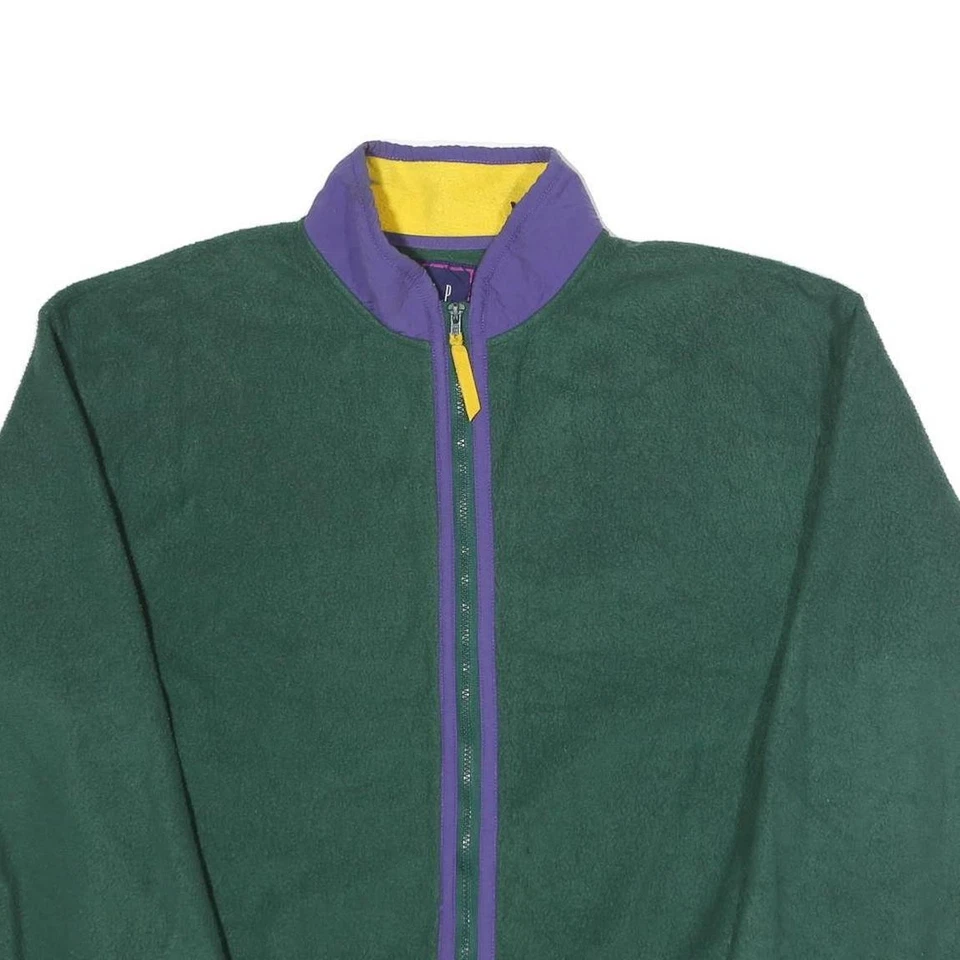 GAP Mens Green & Purple Zip Up Polyester Fleece Jacket L Casual Warm Outerwear - Image 2 of 4