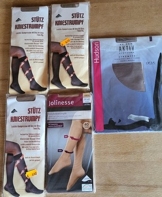 4x Stütz-Kniestrümpfe Gr. 39-42 und III 40 Den Hudson u. Lycra Farbe Diamant,...
