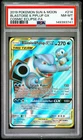 Pokemon PSA 8 GEM Blastoise & Piplup GX 214/236 Cosmic Eclipse FA Holo S#6793