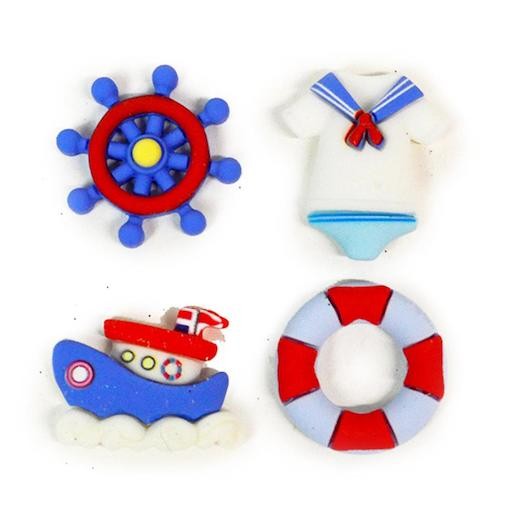Dress It Up Flatback Embellishments - Ahoy Baby #9321