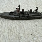 Vintage 1939 Pre WWII Tootsietoy Battleship with Airplane Navy Cruiser Metal Toy