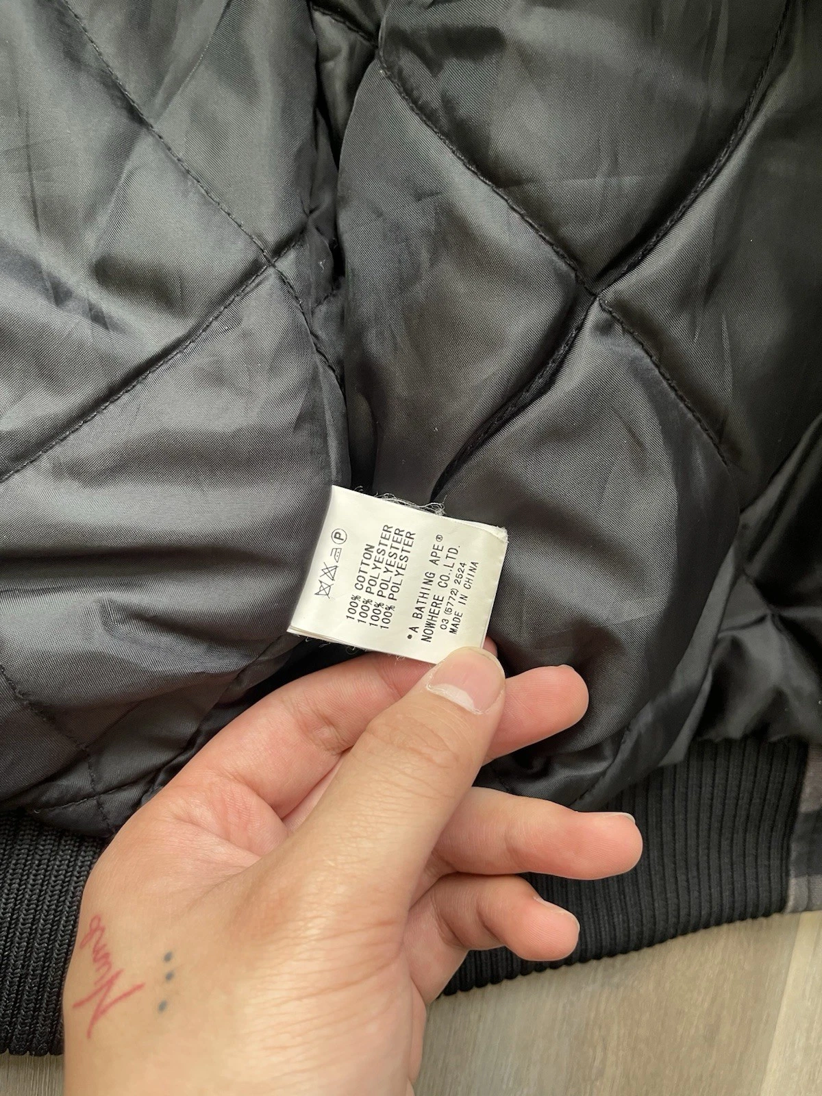Bape x Carhartt Black & Grey Camo Jacket With Hood image 6