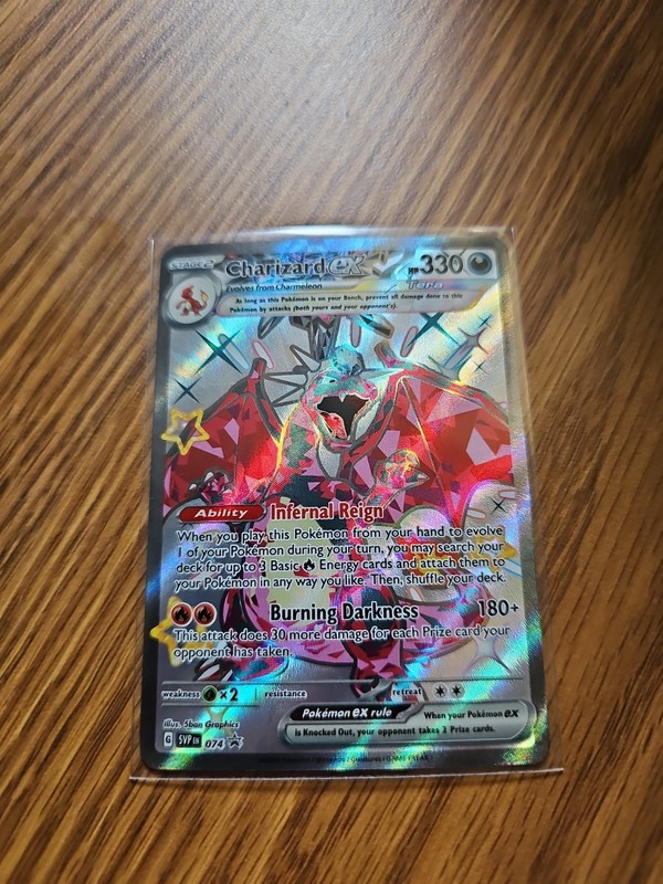 Pokémon TCG Charizard EX Shiny Holo Scarlet & Violet Promo Card 074