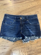 American Rag Denim Shorts Blue Size 5 Dark Wash Cotton Zip Flat Front