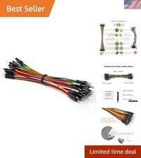 40pcs 10cm Male to Male Tinned Copper Jumper Wires for Arduino  Raspberry Pi