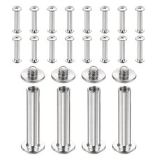 20set Phillips Chicago Screw M4x25mm Binding Post Screw, Silver