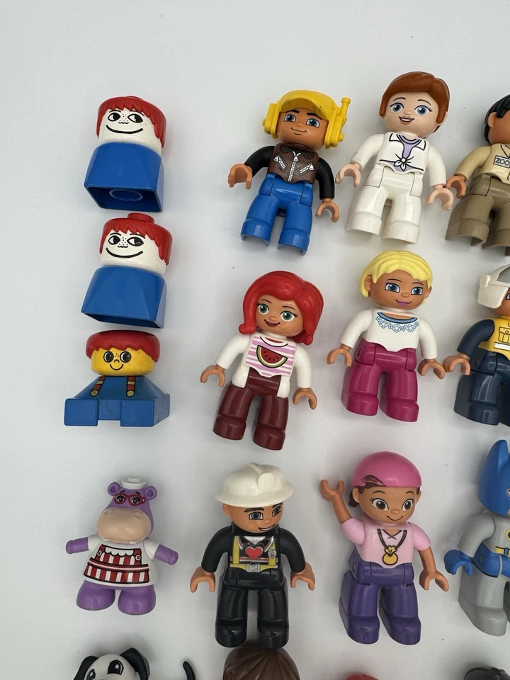 Bulk Lot 50 Lego Duplo Assorted Figures People Mom Dad Kids Police Disney Marvel - Image 2 of 4