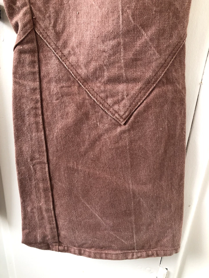 Jeans recortados vintage Lee Cooper color óxido con parte inferior campana con bolsillos de parche Foto 2 de 4