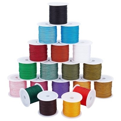 19 Colors Polyester Cord 0.5mm0.02 Round Beading String Knotting Wire For Ch