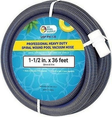 U.S. Pool Supply Pool Vacuum Hose 1-1/2'' x 36' Professional #R035