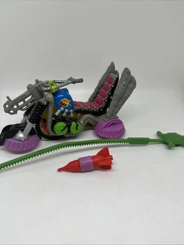 Vintage 1990 TMNT Used Psycho Cycle Motorcycle Playmate Toys Incomplete