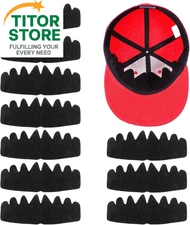 10 PCS Black Baseball Cap Inserts, Flexible Washable Hat Shaper Inserts for... 
