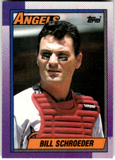 1990 Topps #244 BILL SCHROEDER California Angels MLB Baseball